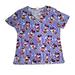 Disney Tops | Disney Minnie Mouse Purple Scrub Top Women Size Medium | Color: Black/Purple | Size: M