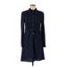 Thakoon Collective Casual Dress - Shirtdress Collared Long sleeves: Blue Print Dresses - Women's Size 8