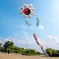 3D Kite Huge Frameless Soft eight trigrams Kite Easy to Fly Huge Kites Large Beach Kite for Outdoor Activities,500m Line