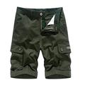 FULYA Cargo Shorts Men's Shorts Men's Pants Loose Multi-pocket Cotton Beach Shorts Men's