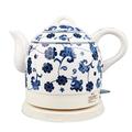 DameCo Electric Ceramic Cordless White Kettle Teapot-retro 1l Jug, 1350w Water Fast For Tea, Coffee, Soup Fast interesting