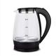 DameCo 2L Glass Electric Kettle,1500W Eco Water Kettle with Illuminated Led, Cordless Water Boiler with Stainless Steel Inner Lid & Base,fast Boil Auto-off & Boil-dry Protection,Black interesting