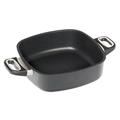 AMT Gastroguss AMZN-E268 Square Pan/Roasting Pan with Two Side Handles, 26 cm x 26 cm, 8 cm High, Ideal as a Stewing Pot, Cast Aluminium (Aluminium), Lotan® Non-Stick Coating for Fat-Free Frying