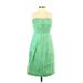 J.Crew Casual Dress - Bridesmaid: Green Ombre Dresses - Women's Size 2