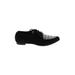 Faryl Robin Flats: Oxfords Chunky Heel Casual Black Shoes - Women's Size 7 - Almond Toe