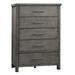 Birch Lane™ Justine 5 Drawer 40" W Solid Wood Chest Wood in Gray | Wayfair F4483404BF3F499896BAC2699C828C66