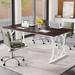 Mill Pines Colisa Rectangle Conference Table, 62.99" L x 31.49" W x 29.52" H Meeting Room Table for Office in Brown/White | Wayfair