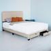 Latitude Run® Grey Queen Bed Upholstered/Polyester in Brown | 47.5 H x 64 W x 84 D in | Wayfair D941424C0E6D4DEE9F69C1CBE7F82406