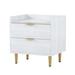 Mercer41 Willodine Nightstand Wood in White | 21.3 H x 19.7 W x 15.8 D in | Wayfair 239876DE28754C7498E56178E509D132