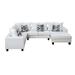 White Reclining Sectional - Latitude Run® Adamira 3 - Piece Upholstered Corner Sectional Velvet, Leather | 32 H x 110 W x 85 D in | Wayfair