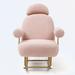 George Oliver Kilia Rocking Chair Wood/Metal/Solid Wood/Fabric in Pink | 40.9 H x 30.3 W x 38.2 D in | Wayfair 6868D02CB85D4EB0B54CECE77ADFA386