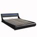 Brayden Studio® Breeanna Platform Storage Bed Upholstered/Faux leather in Black | 26.6 H x 65.7 W x 88.6 D in | Wayfair