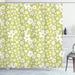 East Urban Home Floral Shower Curtain Daisy Blossom Spring Print Polyester in Pink/Green/White | 75 H x 69 W in | Wayfair