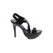 Jessica Simpson Heels: Strappy Platform Cocktail Party Black Print Shoes - Women's Size 8 - Open Toe