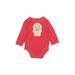 First Impressions Long Sleeve Onesie: Red Bottoms - Size 3-6 Month