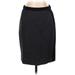 J.Crew Casual Pencil Skirt Knee Length: Gray Color Block Bottoms - Women's Size 0 Petite