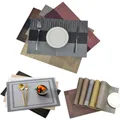 Cowijk-Ensemble de polymères de table coordonnants imperméables napperons de table à manger en PVC