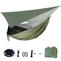 Hamac de Camping en Nylon avec moustiquaire Portable avec auvent imperméable pour l'extérieur