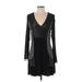 Dzhavael Couture Casual Dress - Sweater Dress: Black Dresses - Women's Size Small