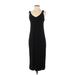 Halogen Casual Dress - Sheath V-Neck Sleeveless: Black Solid Dresses - New - Women's Size X-Small