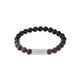 Armband CALVIN KLEIN "Schmuck Edelstahl Armschmuck Zugarmband Beads ARCHITECTURAL" Armbänder Gr. Holz-Edelstahl, silberfarben (schwarz, braun, edelstahlfarben, schwarz) Herren Hochzeitsmode