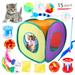 Pristin Cat Toys Collapsible Cat Tent Mouse Toy Bell Cat Feather Toy Tunnel Cat Feather Kitten Set Cat Feather Teaser Wand Toy Feather Teaser Cat 15PCS Kitten Feather Toy Feather Tent Tunnel Cat cat