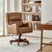 Pete Faux Leather Adjustable Height Swivel Executive Chair with Tilt Mechanism by HULALA HOME - N/A