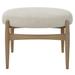 Textured Small Accent Bench with Oak Base - 50" - Off-White