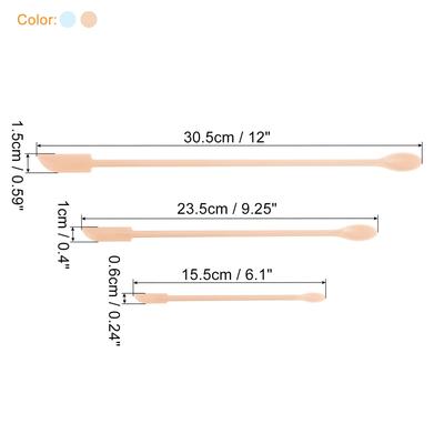 8pcs Silicone Spatula Cosmetic Spoon Makeup Brush Bottle Scraper Orange Blue - Orange, Blue