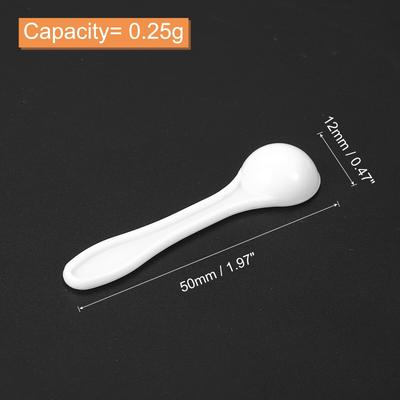 20Pcs 0.25g Teaspoon Micro Scoops Mini Measuring Spoons, White