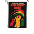 28x40 Black His-tory Mon-th Garden Flag Decorations Double Sided African American Flag Mlk Black History Outdoor Flag Blm Yard Flag Black Lives Matter House Flag No Flag Stand