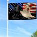 Bayyon Black Lab And Yellow Lab Grommet Flag Labrador Retriever American Flag Banner with Grommets 3x5Feet Man cave Decor