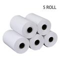 Carevas Thermal Paper * 25mm Questions Printer 5 Rolls Paper Roll 57 Roll 57 * Questions Notes Papers Portable Thermal Printer * 30mm Questions Portable ERL Printer QINQUAN Paper ERL Paper