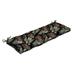 Arden Selections Outdoor Plush Modern Tufted Bench Cushion 48 x 18 Simone Black Tropical