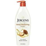 Jergens Deep Restoring Argan Oil Moisturizer Soothing Body and Hand Lotion 16.8 oz with Reviving Argan Oil and Vitamin E Oil-Infused Dermatologist Tested