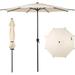 Abba Patio 9ft Outdoor Market Patio Umbrella w/ Push Button Tilt and Crank 6 Ribs-Beige