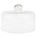 Oahisha Cake Cover 1Pc Cake Cover Snack Cover Crystal Clear Glass Dome Kitchen Food Cover (White)