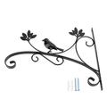 Iron Wall Hanging Bracket 4 Packs Metal Wall Plant Hangers with Iron Screws Decorative Hook for Bird Feeders Lanterns Wind Chimes Planters Flower Pot Outdoor Indoor Decor