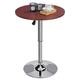 LeCeleBee Height Adjustable Round Pub Table Counter Bar Height MDF Top Table 360Â° Swivel Bar Tables Tall Cocktail Tables Bistro Table Wood Color