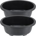Bonsai Planter 2Pcs Home Use Flower Pot Gardening Bonsai Cultivation Pot Oval Large-Capacity Flowerpot