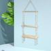 Hesxuno Woven Hanger Plant Hanger Shelf Floating Plant Shelf Indoor Planter Shelf Floating Shelf for Plants Flowerpot Stands Plant Display Rack Wood Storage Fence