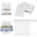 50Sets Tie Display Cards White Paper Hair Tie Holder Hair Bands Organizer Display Cardboard 4-Slot Holder Cards with Clear Cellophane Bags for Women Hair Bow Barrettes Headband