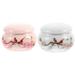 2 Pcs Cosmetic Jar Ceramic Kitchen Canister Rouge Bottles Powder Bottle Lipstick Ceramics