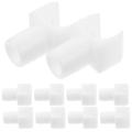 10 Pcs Accessories for Wheelchairs Wheelchair Accessories Drive Wheelchair Seat Rail Guide Replacement Wheelchair Parts Universal Wheelchair Tube Support Blocks Component Universal White Abs