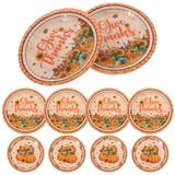 48Pcs Thanks Giving Party Plates Lovely Party Dinner Plates Disposable Plates for Home Party