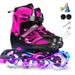 OWSOO Inline Skates Adjustable Inline Roller Men Women Outdoor Fitness Inline QAHM 2020 HUIOP Outdoor Fun Roller Wheels Inline Adjustable Men Women (Pink-3 Fitness Inline Outdoor Kids Indoor Outdoor