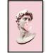 HAUS AND HUES Gum Poster David Bubble Pop Art | Pop Art Wall Decor Pink Pictures Wall Decor Pink Posters for Room Aesthetic | Blush Pink Room Decor for Bedroom Wall Pop Art | BLACK FRAMED 24â€� x 36â€�