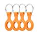 Case Compatible with Apple AirTags Case Keychain Air tag Holder Air Tag Key Ring Cases Air Tags Protective Cover Key Chain Loop Holders Silicone for Luggage Dog Cat Pet Collar 4 Pack (Orange)