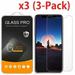 3X Crystal Clear Tempered Glass Screen Protector for iPhone Xs / Xs Max / XR / X