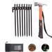 Dadypet Tent Stake Heavy Duty Tent Stake Hammer Set Tent Steel Tent Hammer Set Outdoor HUIOP Stakes Set 8 Outdoor Tent Hammer Set 8 Heavy